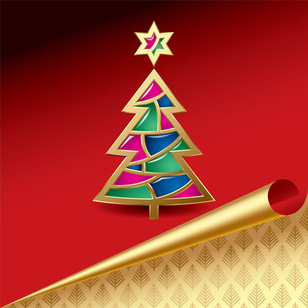 free vector Roll angle of the christmas card vector
